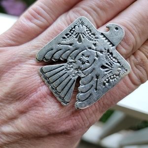 Thunderbird Free Spirit native Indigenous Aztec people fire bird Phoenix ring